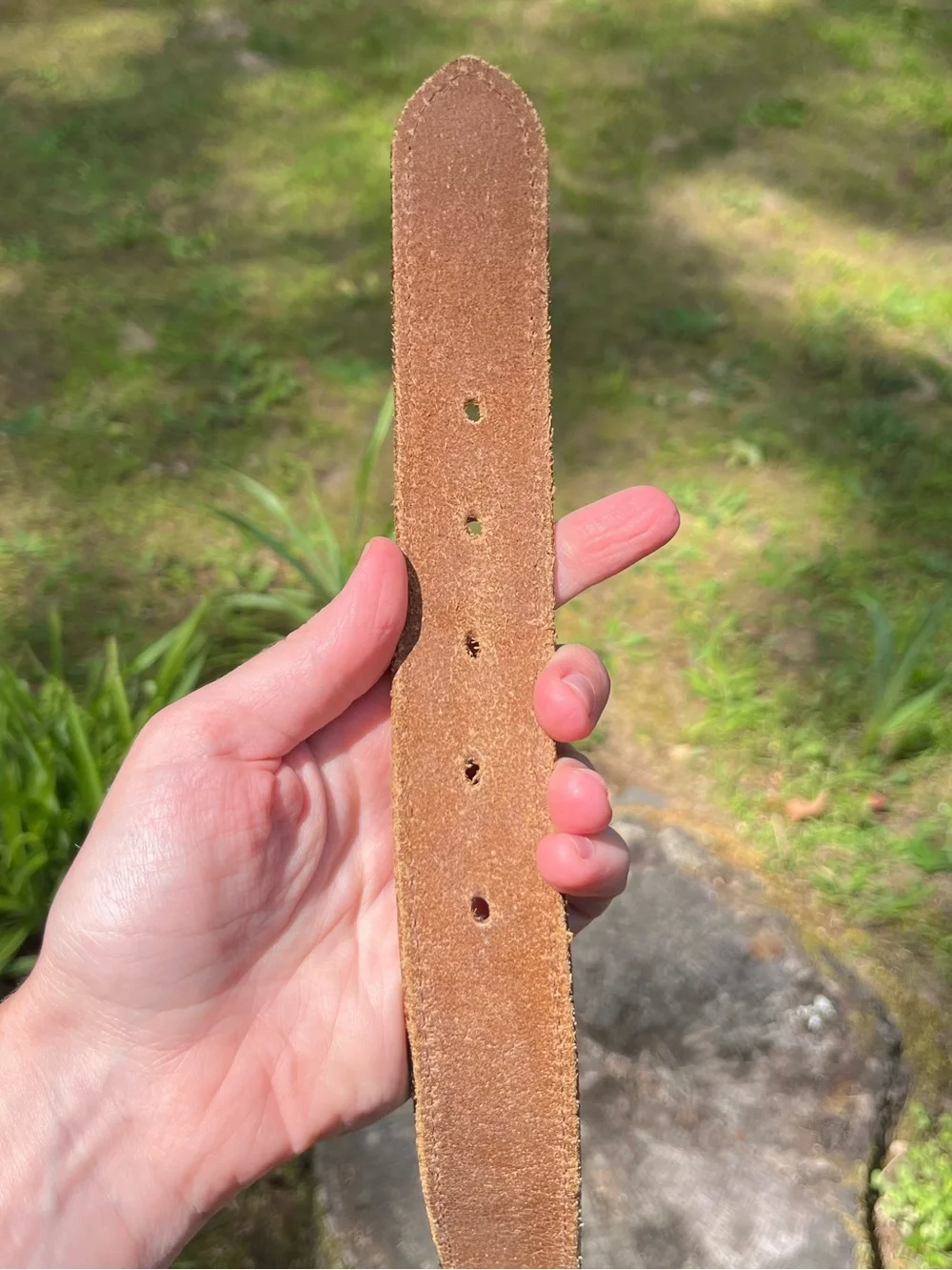 90s Banana Republic Floral Tooled Genuine Leather Silver-Toned Buckle Tan Boho